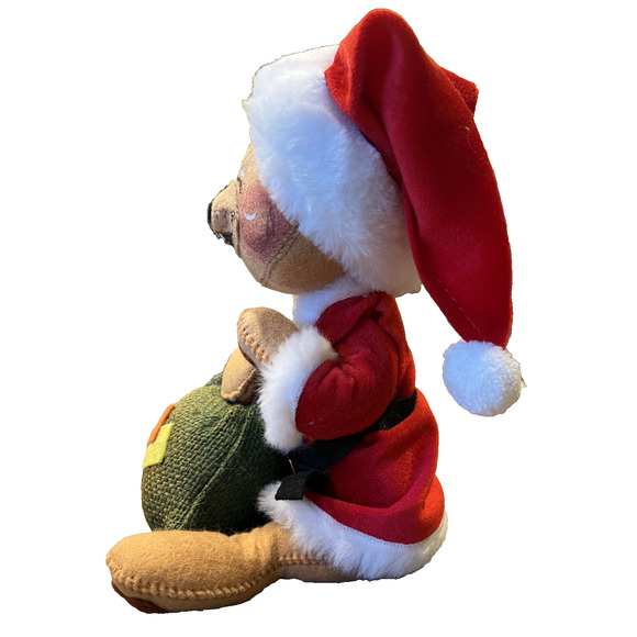 Vintage Annalee Doll Santa Bear Burlap Bag Jolly Christmas - Picture 2 of 12